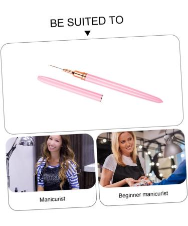 FRCOLOR Drawing Pen for Nail Art Nail Art Tool Nail Tools Gel for Nails Nail Pens for Nail Art Dotting Tools for Nails Pen for Dotting Nails Nail Brush 17.9x1cm Pink (pink 2) - Buy Online on GoSupps.com