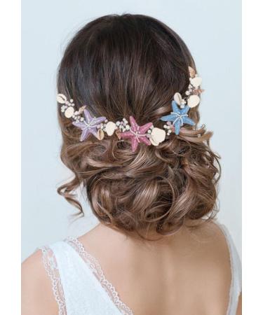 Brishow Starfish Bride Wedding Hair Vine - Beach Bridal Hair Accessories - Buy Online on GoSupps.com