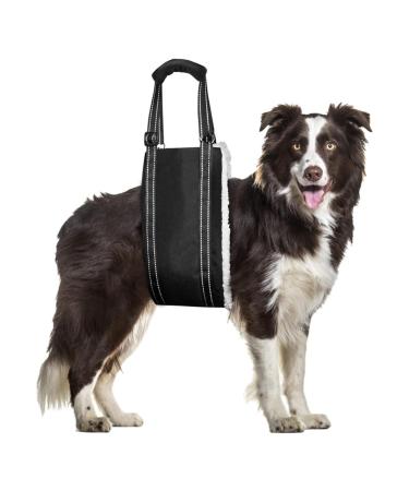 Dog Hip Joint Lifting Assist with Autumn and Winter Black Adjustable Handle Length Suitable for Elderly Disabled Dogs for Assisted Rehabilitation Use Black S