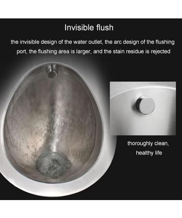 Stainless Steel Smart Flushing Urinal Tank Wall-Mounted Men's urinals Vertical Toilets in Public restrooms for Home Improvement Office Buildings Hotels Clubs (Single Piece Urinal) - Buy Online on GoSupps.com