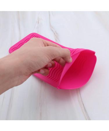 Heat-Resistant Silicone Mat Pouch for Hair Tools | Portable Styling Mat for Hair Straightener & Curler | Pink 28.6x14.2cm | Salon Supplies - Buy Online on GoSupps.com