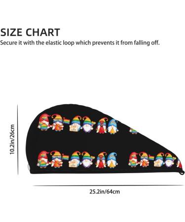 LGBT Gnome Microfiber Hair Towel Wrap | Super Absorbent Coral Velvet for Long Curly Thick Hair - Quick Dry Hair Cap for Women - Buy Online on GoSupps.com