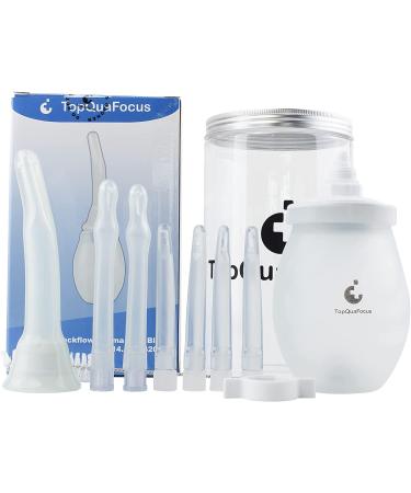 TopQuaFocus Extra Large Enema Bulb Kit with Anti-Back Valve | Private Hygienic Douche for Men and Women | 14.2 OZ/420ML - Buy Online on GoSupps.com