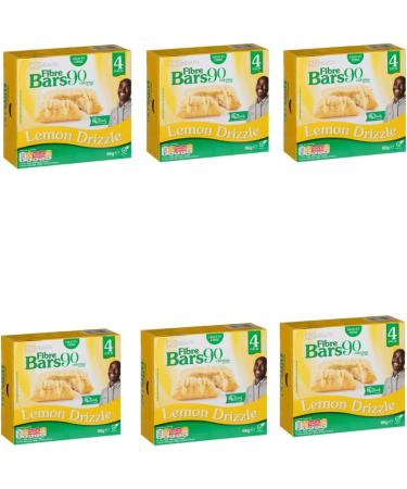 Fibre Bars - Flavour - Lemon Drizzle - 87 Calories Per - High In Fibre Snack - 6 x 4 Pack - Buy Online on GoSupps.com