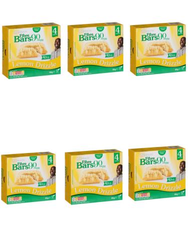 Fibre Bars - Flavour - Lemon Drizzle - 87 Calories Per - High In Fibre Snack - 6 x 4 Pack - Buy Online on GoSupps.com