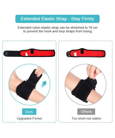 Adjustable Elbow Brace for Tendonitis & Arthritis Pain Relief | Neoprene Sleeve with Elastic Belt for Sprains & Golfers Elbow - Support & Comfort for Tennis Players - Buy Online on GoSupps.com