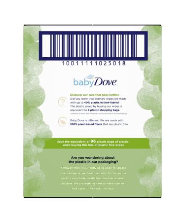 Baby Dove Baby Wipes for Sensitive Skin with 100% Plant-Based Fibers Hypoallergenic 63 Wipes 12 Pack - Buy Online on GoSupps.com
