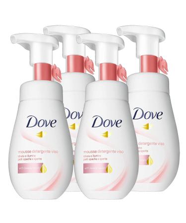 Dove 4 x Dove Moisturizing and Brightening Facial Cleansing Mousse for Dull and Lackluster Skin - 4 x 160ml Bottles