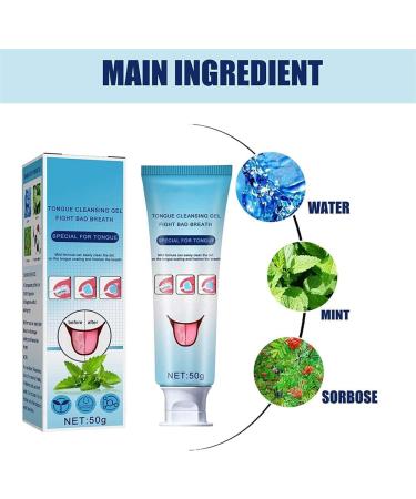 Buy Mimimachi Tongue Cleaning Gel Set - Fresh Mint Gel & Brush for Bad Breath Relief | International Shipping Available - Buy Online on GoSupps.com