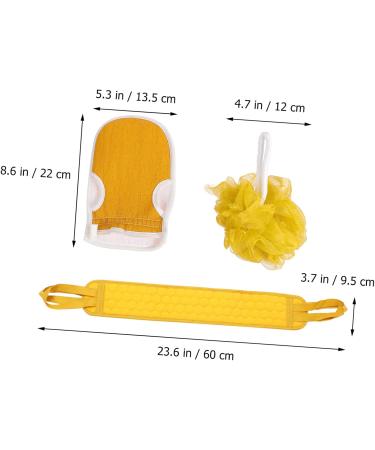Beaupretty Loofah Glove Bath Towel Back Scrubber Bath Body exfoliator Lotion applicator mesh Bath Shower exfoliating Washing Sand Off mitt Bath Ball take a Bath Set Cleaning Gloves - Buy Online on GoSupps.com