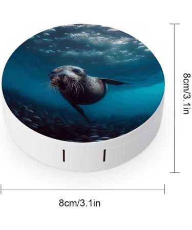 Contact Lens Case - Underwater Sea Lion Portable Travel Storage Box for Contact Lenses - Buy Online on GoSupps.com