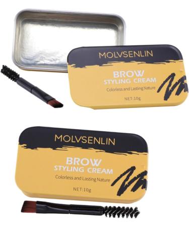 Healeved 2 Pcs Eyebrow Styling Cream Clear Brow Wax Eyebrow Makeup Pomade Eyebrow Shaper Kit Wax Stick - Buy Online on GoSupps.com