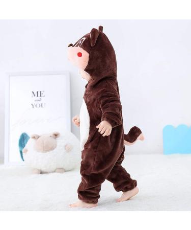 COOKY.D Unisex Winter Animal Hooded Baby Romper - Brown Squirrel (18-24 Months) - Buy Online on GoSupps.com