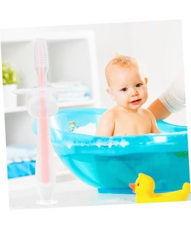 Hapinary 4-Piece Toddler Toothbrush Set - Infant & Baby Training Brushes with Lids - Pink Newborn Toothbrushes for Gentle Oral Care - Buy Online on GoSupps.com