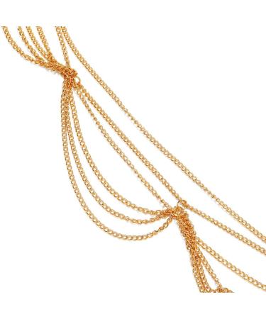 Yean Boho Turquoise Hair Chain Gold Bridal Head Chain Beach Pendant Hair Jewelry for Women and Girls - Buy Online on GoSupps.com