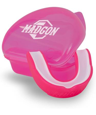 Madgon Mundsprung | Ideal Breathing & Adaptable Sport Tooth Protection for MMA Boxing Kickboxing - Adult Guardian - Pink/White - Buy Online on GoSupps.com