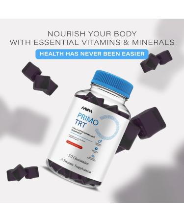 (5 Pack) Primo TRT Maximum Strength Performance Gummies PrimoTRT Gummy Supplement Prime TRT Maximum Strength Advanced Shiljait Vitamin Support Supplement Primo TRT Premium Gomitas (5 Month Supply) - Buy Online on GoSupps.com