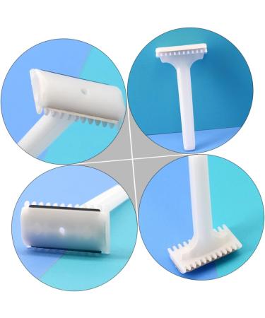 Beaupretty 50-Pack Disposable Skin Knife Razors for Men - Metal Reusable Hair Removal & Pedicure Tools with Case - White - Buy Online on GoSupps.com