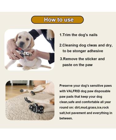 Valfrid Anti-Slip Paw Protection for Dogs - 48 Self-Adhesive Silicone Gel Traction Shoes - Multicolored - L 4.2x4.8cm (9.1-18kg) - Buy Online on GoSupps.com