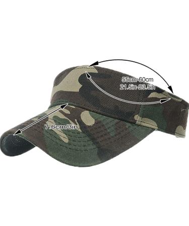 Adjustable Camo Sun Visors Hats for Women & Men - 2PCS Sports Caps for Golf, Running, Summer Beach - Buy Online on GoSupps.com