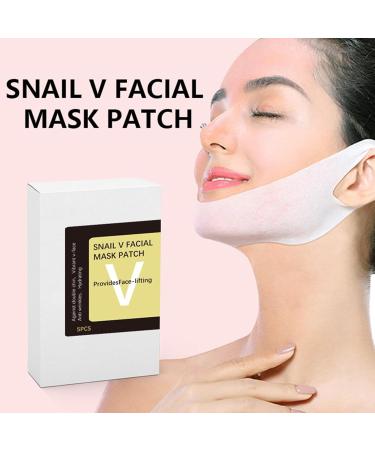 Snail Mucin Face Masks V-shape Facial Moisturizing Firming Mask Double Chin Reducer Collagen Mask Skincare Chin Mask for Skin Firming & Tightening Moisturizing Face Slimmer - Buy Online on GoSupps.com