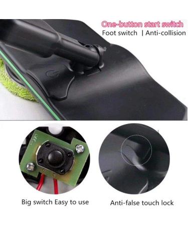 Electric Floor Cleaning Rotary Mop Hand Held Rotating Floor Polisher Living Room Bedroom Kitchen Carpet Tile Polishing Machine Portable Cleaning Mop Black - Buy Online on GoSupps.com
