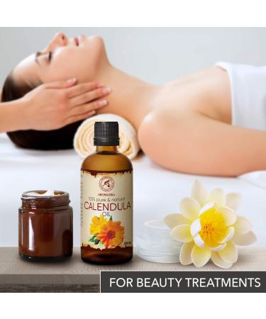 Calendula Oil Set 2 x 3.4 Fl Oz - 6.8 Fl Oz | 100% Pure & Natural Infused Marigold Oil for Skin, Nails, Hair, Face & Body - Almond Oil Base - Short Shelf Life - Buy Online on GoSupps.com