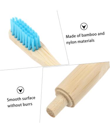 FRCOLOR 14 Pcs Bamboo Toothbrush Set - Eco-Friendly Replaceable Nylon Bristles Manual Travel Toothbrushes for Oral Care - Buy Online on GoSupps.com