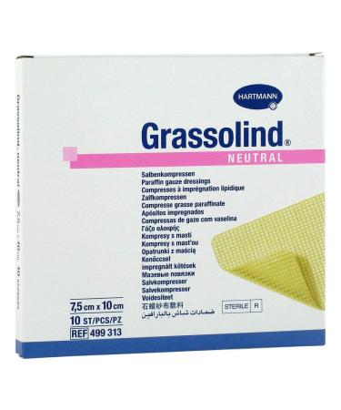 GRASSOLIND ointment compresses 7.5x10 cm sterile 10 pcs
