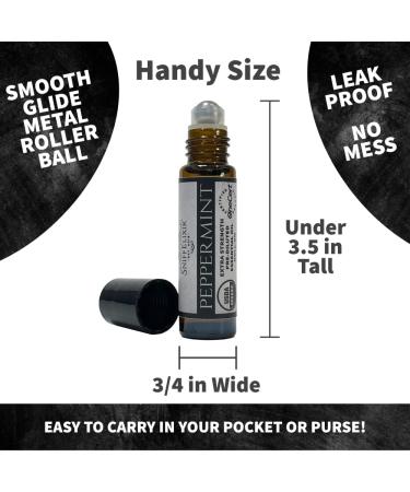 Organic Peppermint & Hemp Seed Oil Rollon for Headache & Pain Relief - Metal Rollerball - Made in USA - Buy Online on GoSupps.com