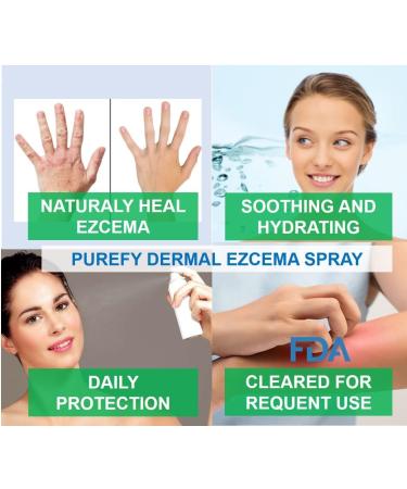 PUREFY Dermal Eczema Airesol Spray 3.4oz 2pk - Natural Healing with Purefypro Cleansing Technology | Safe for Kids | Dermatologist Recommended - Buy Online on GoSupps.com