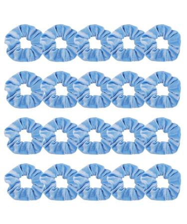 Didder velvet hair ties sky blue 20 pieces