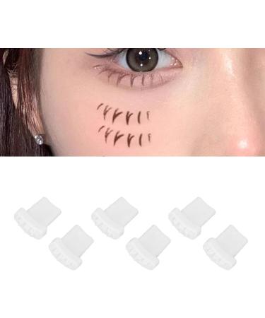 Sonew 3 Pairs Silicone Lower Lashes Extensions Stamp DIY Reusable Portable Bottom Eyelashes Stamps Tool for Makeup White for Make Up Beginner - Buy Online on GoSupps.com