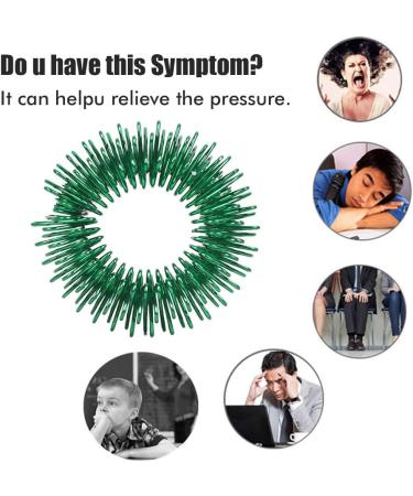 Miokycl 6Pcs Spiky Sensoric Finger Massage Rings - Stress Relief Acupressure Toys in Gold Silver Black Red Blue Green | International Shipping - Buy Online on GoSupps.com