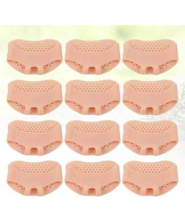 Metatarsal Foot Pads - 6 Pairs Soft Silicone Honeycomb Cushions | Breathable Ball of Foot Cushion Sleeves for Women - Beige Skin Color - Buy Online on GoSupps.com