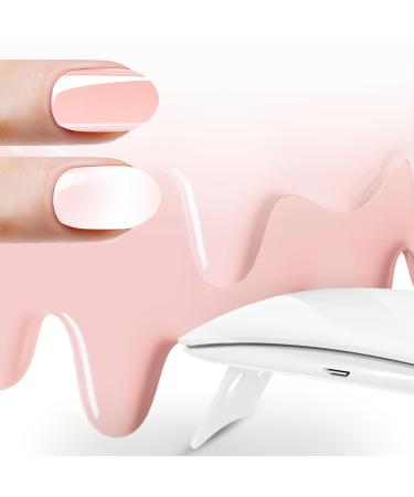 Bot StarterSet at the advantage: 2x20 UV gel nail foil self -adhesive including UV lamp - nail foils with up to 3 weeks hold - dermatest "very good" starter nude - Buy Online on GoSupps.com