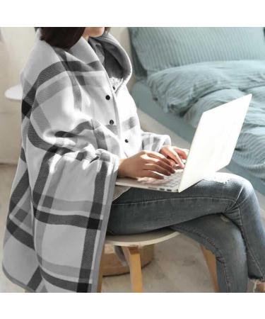 Wheelchair Apron Thickened Blankets Multi-Purpose with Buttons Super Soft Plush Winter Wheelchair Blanket for Patients Elders Cold Weather