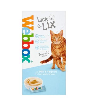 Webbox Cats Delight Lick E Lix Cream with Yoghurt and Milk 7pcs Deal of 5