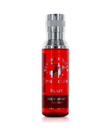Beverly Hills Polo Club Body Spray for Men - BHPC Blaze - Fresh Earthy with Notes of Cedar & Basil - Long Lasting Body Mist Cologne Scent - Ideal Gift for Him 6oz