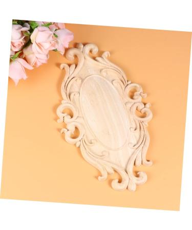 Alipis 1pc Decor Furniture Center Applique Carved Corner Onlay Wood Onlay Frame Modeling Dressing Table - Buy Online on GoSupps.com