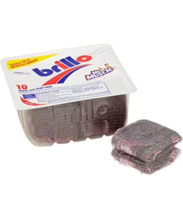 Johnson Brillo Pads - Pack of 10 | High-Quality Steel Wool Scrubbers - Buy Online on GoSupps.com