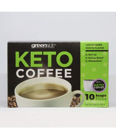 GREENSIDE | Coffee With Mct Oil | Energy Boosting Coffee Pods | 150 Mg | 10 Single Serve Pods | 0.35oz/10g Each | Feel Fresh & Active All Day | Friendly & Convenient - Buy Online on GoSupps.com