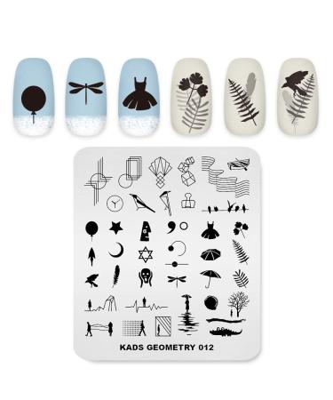 KADS Nail Art Stamping plate Nail Template Nail Art Design Tool Nail DIY Design Image Plate (GE012)