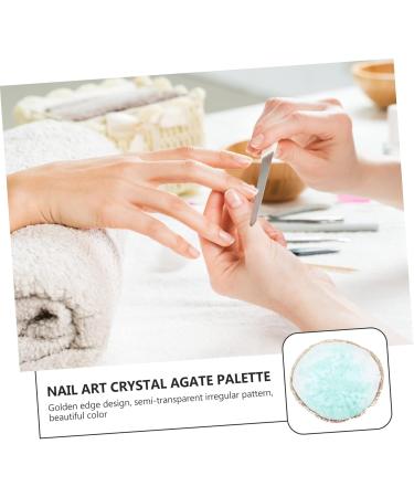  Healeved Healeved 1 pc Round Palette Nails Gel Nail Art Color Mixing Plate Presentation Tray For Nail Art DIY Coloring Plate DIY Nail Metallic Gold Nail Polish Cosmetic Mixing Green Resin - Buy Online on GoSupps.com