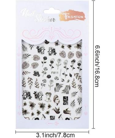 Manicure Accessories Butterfly-shape Flower Manicure Nail Foil Design Nail Art Decorations Water Nails Stickers Christmas Decals(F810) - Buy Online on GoSupps.com