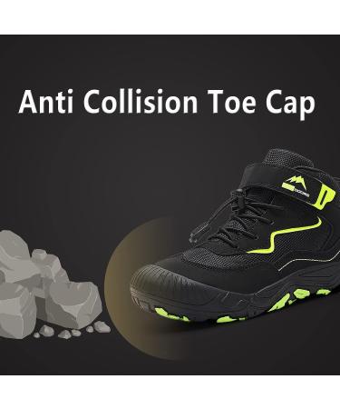 FLIOZY Kids Hiking Boots - Anti Collision Non Slip Outdoor Trekking Sneakers 2.5 Little Kid Black - Buy Online on GoSupps.com