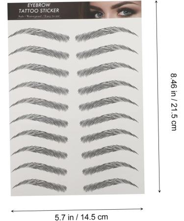 FOMIYES 12 Sheets Imitation Eco Eyebrow Sticker Stickers Fake Eyebrow Artificial Eyebrow Tattoos 3d Template 1 count (Pack of 1) Blackx2pcs - Buy Online on GoSupps.com