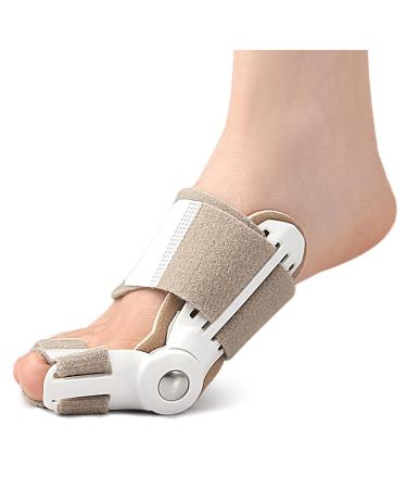 Zeetan Bale toe corrector for women men adjustable button bale toe rail for bald relief suitable for the left and right foot beige