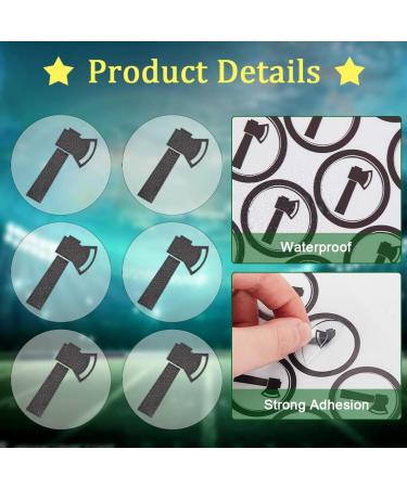 Olycraft 625 Pieces Waterproof Ax Stickers for Youth Football Baseball & Hockey - Black & White Helmet Decoration - Buy Online on GoSupps.com
