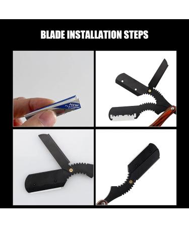 Straight Edge Razor Blade Holder - Premium Wooden Handle Beard Razor for Men | Safe & Sharp Manual Shaving (Blades Not Included) - Buy Online on GoSupps.com